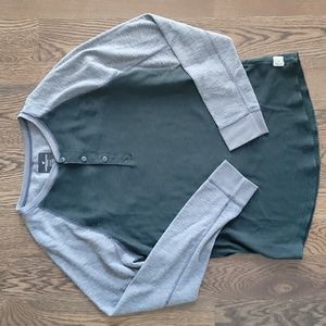 American Eagle AE Long Sleeve Raglan Henley, Men's Medium